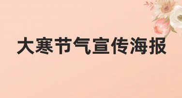 大寒节气宣传海报如何设计出独特的风格？