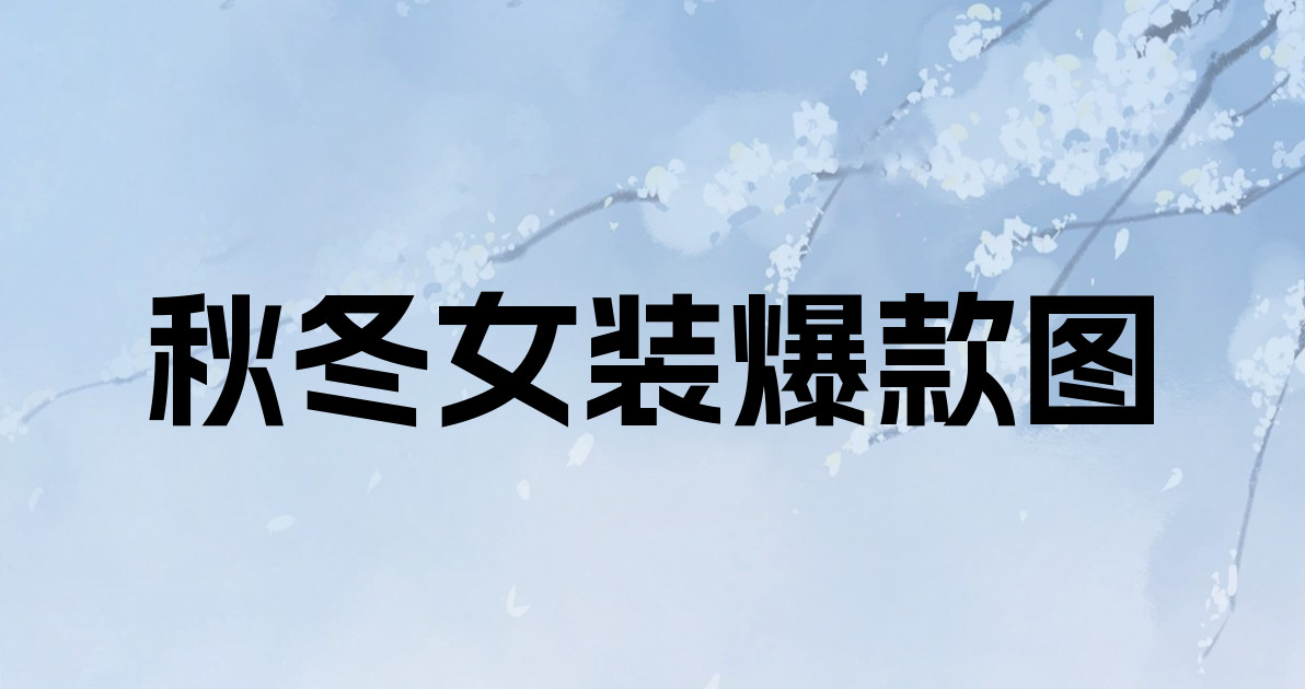 秋冬女装爆款图