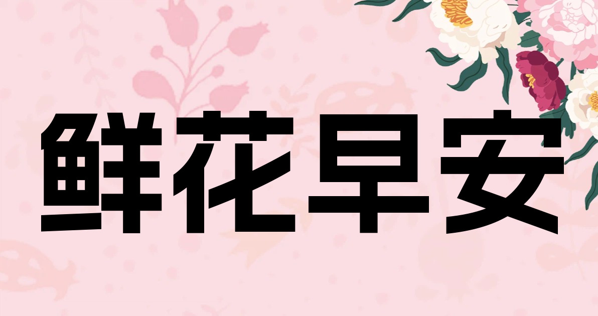 鲜花早安