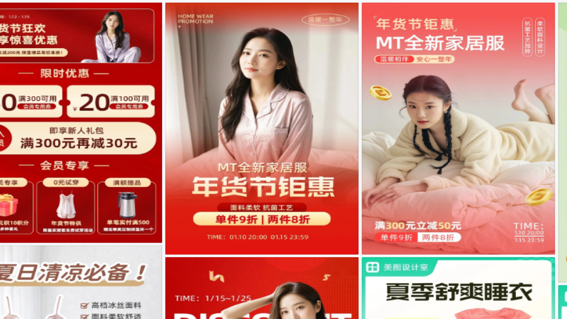 家居服电商版式