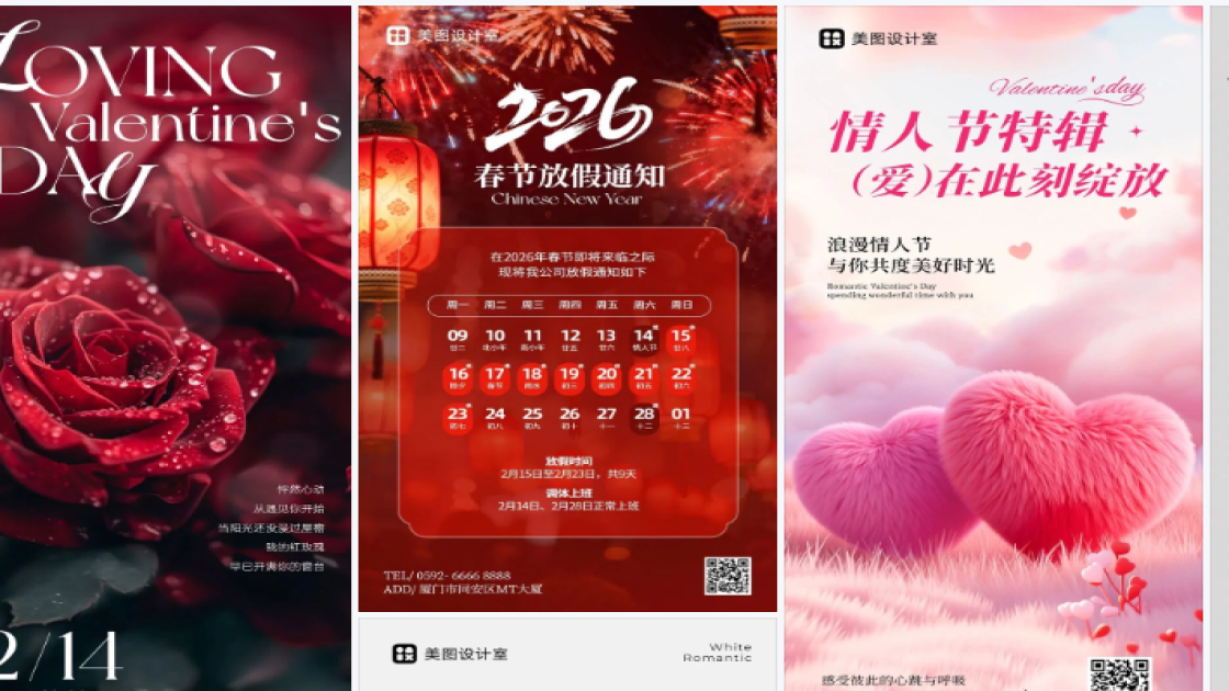 情人节海报制作