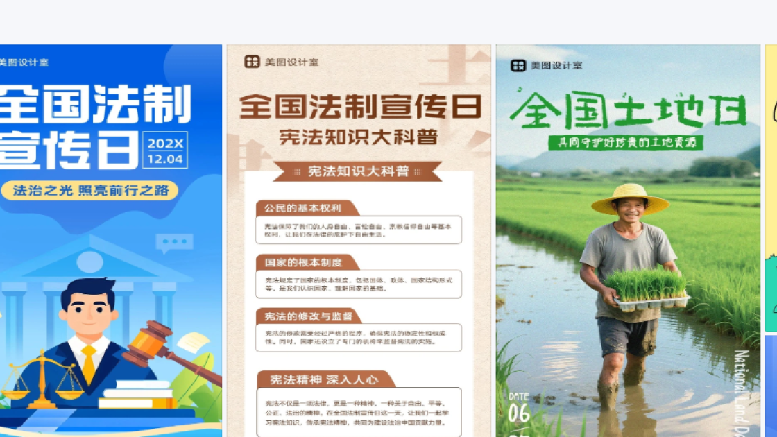 全国法制宣传日海报排版