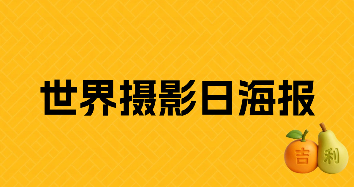 世界摄影日海报