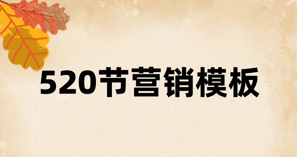 520节营销模板