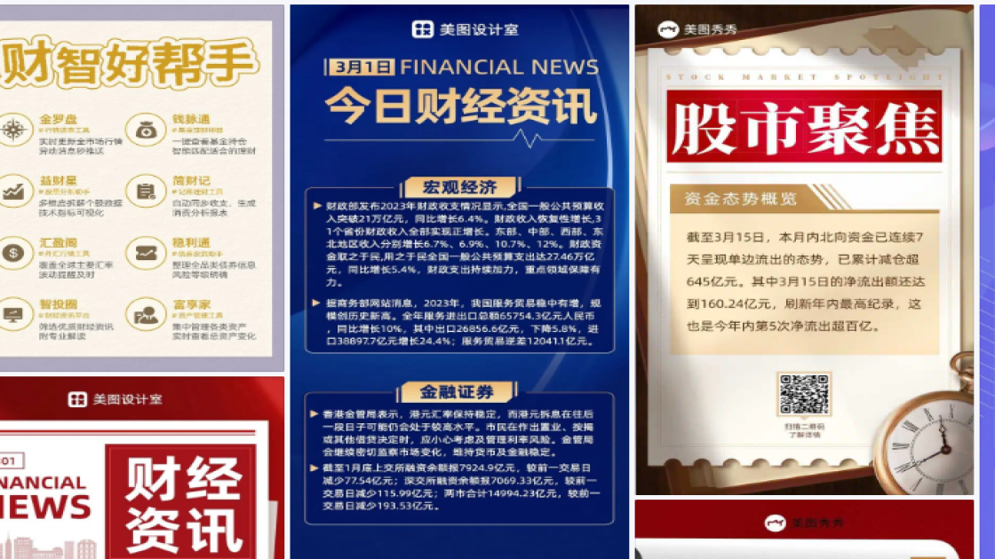 财经海报快速设计