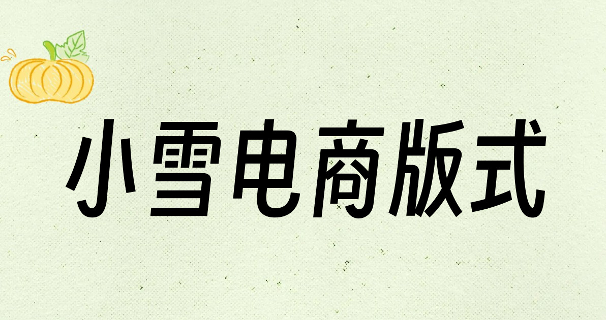小雪电商版式
