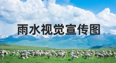 雨水视觉宣传图：开启清新浪漫的视觉盛宴