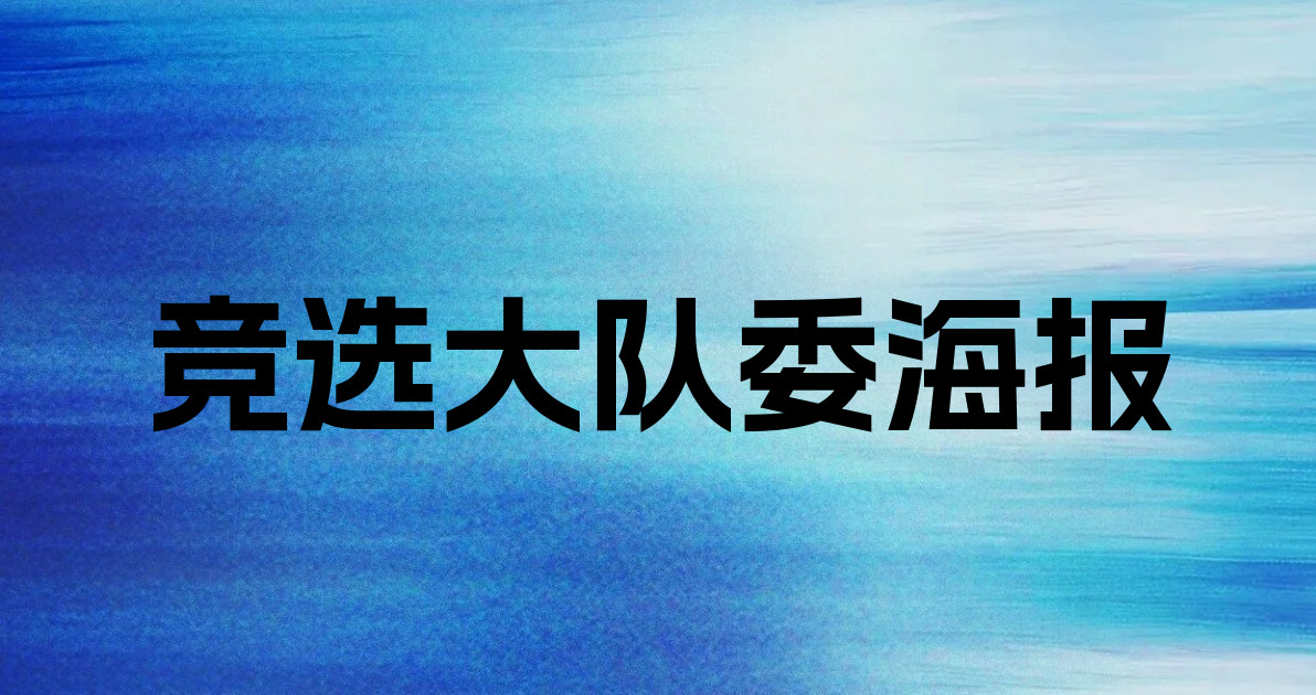 竞选大队委海报