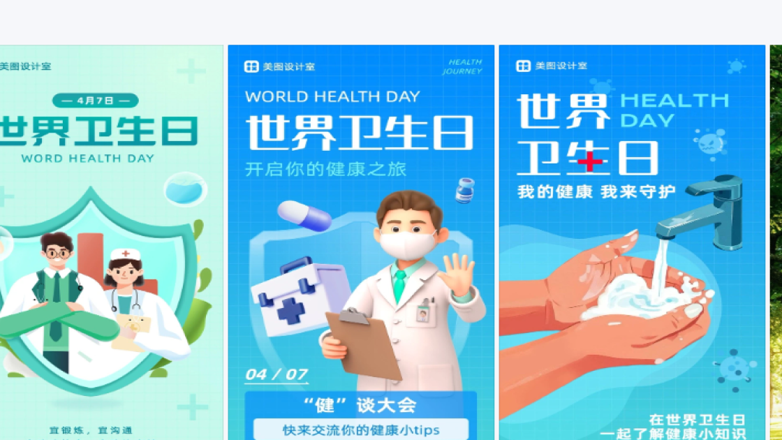 世界卫生日海报排版