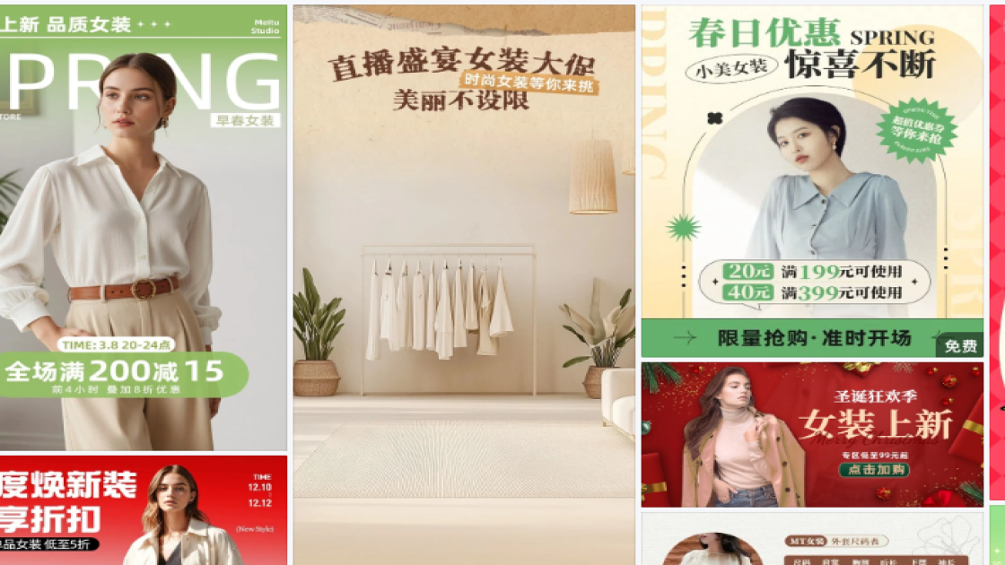 精品女装商品宣传图