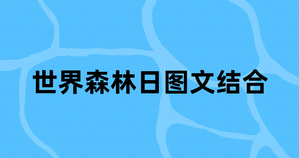 世界森林日图文结合