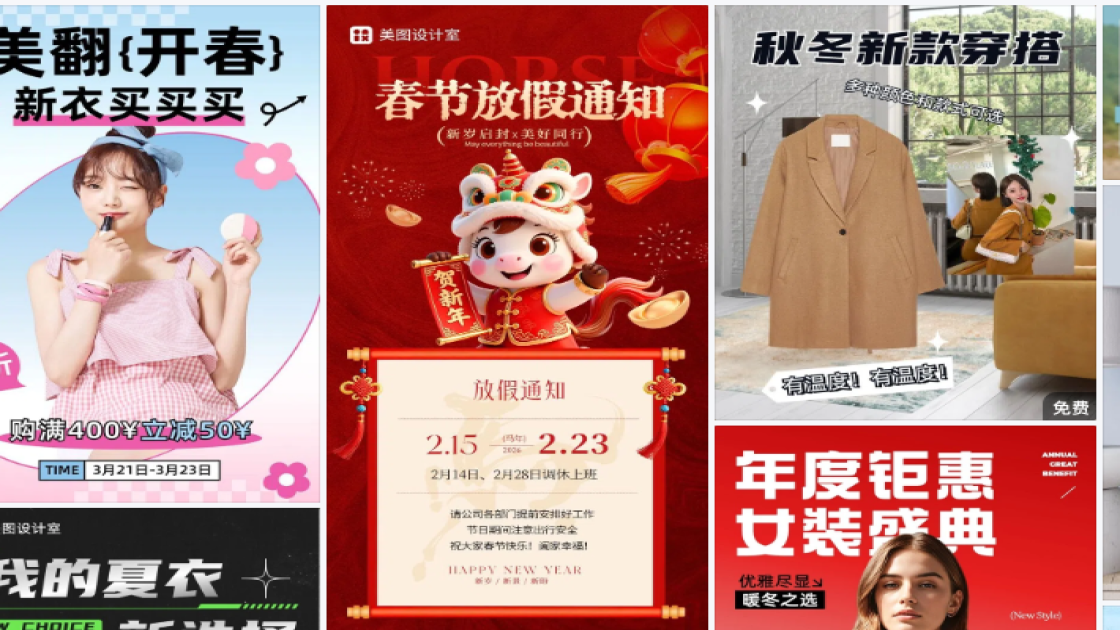 新款服装海报构图
