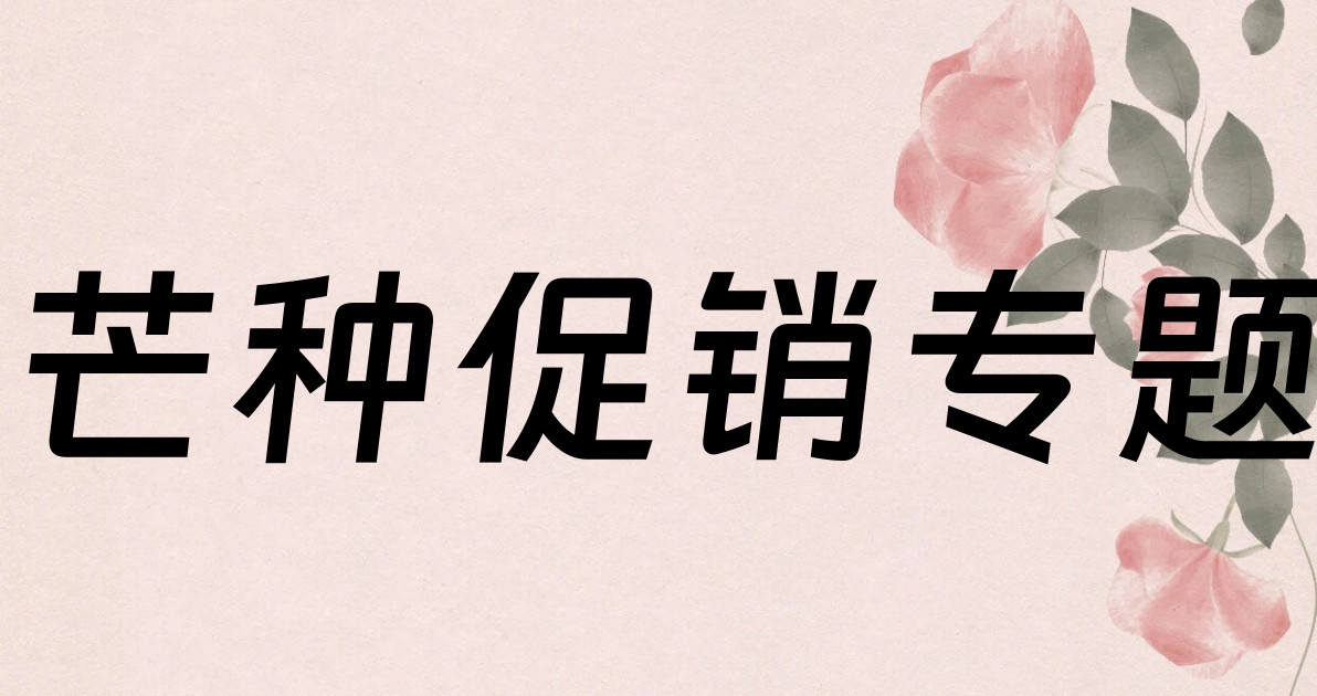 芒种促销专题