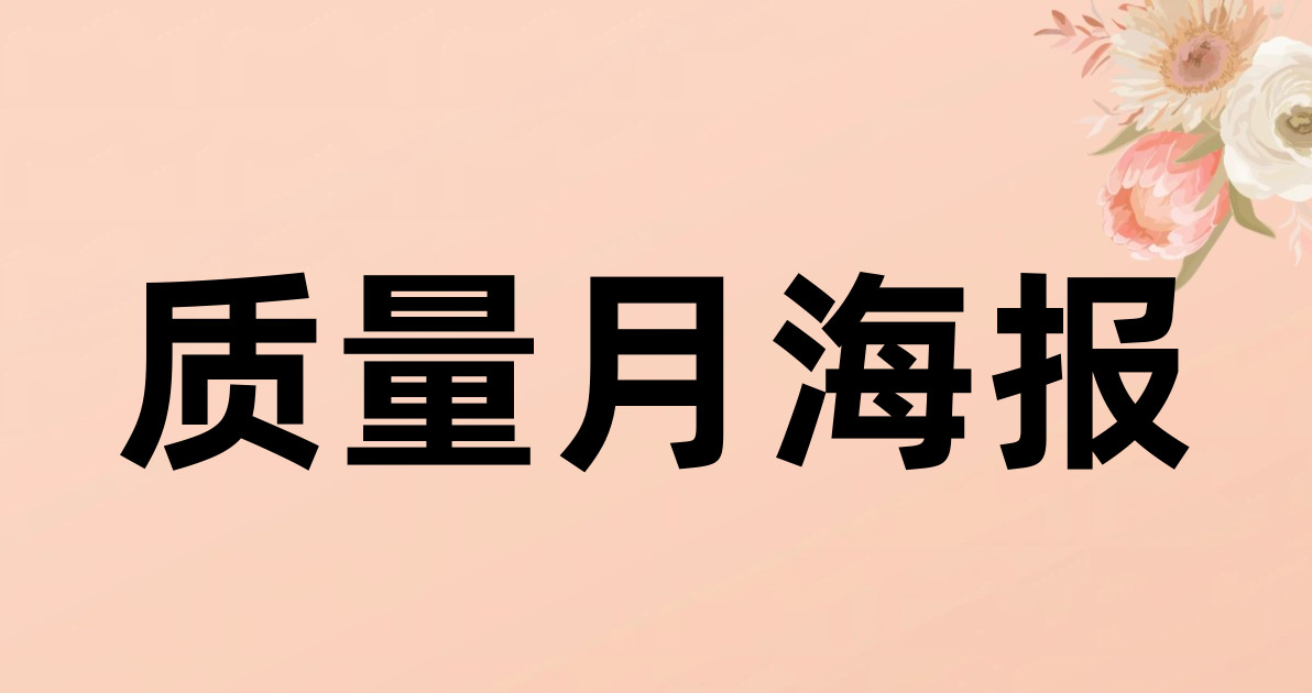 质量月海报