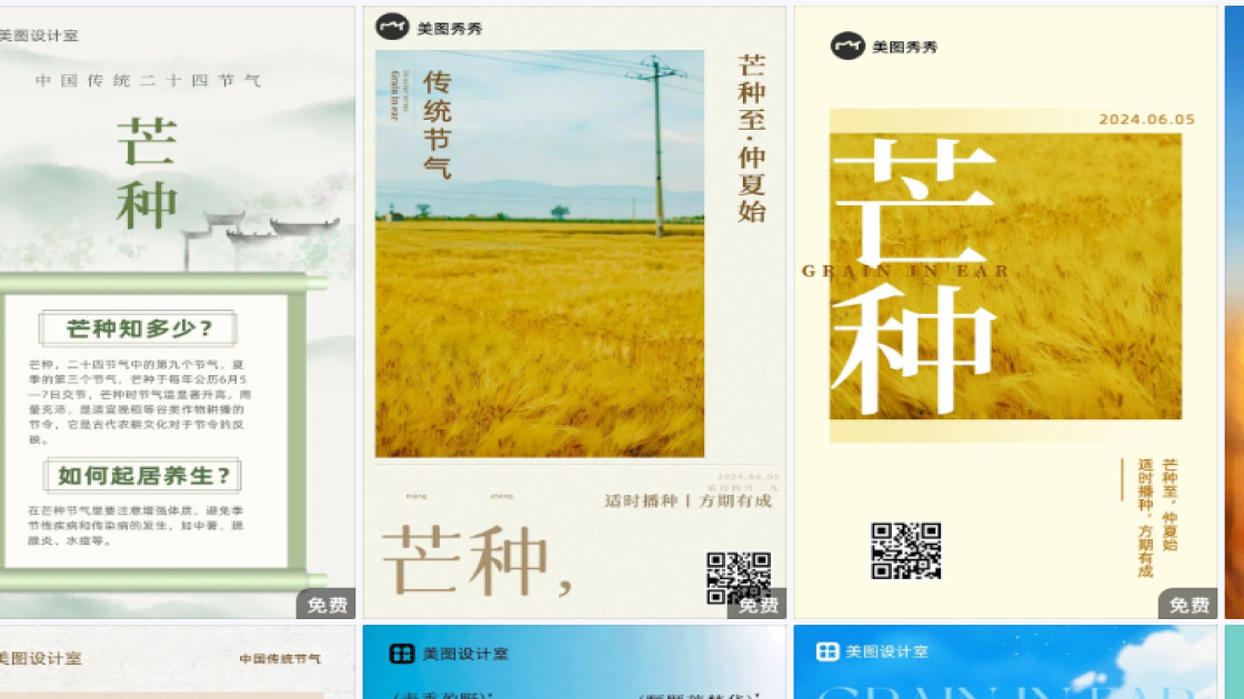 芒种模板下载