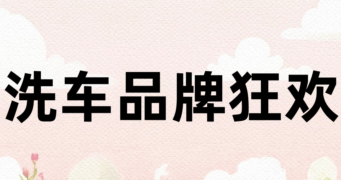 洗车品牌狂欢