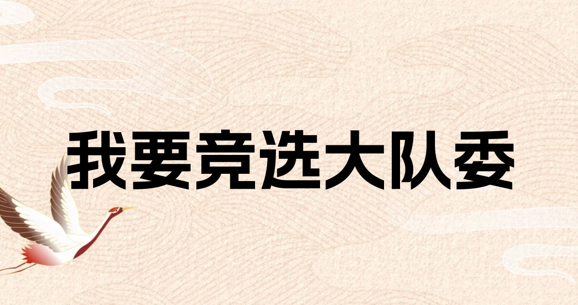 我要竞选大队委