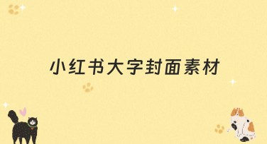 小红书大字封面素材一键使用，快速制作