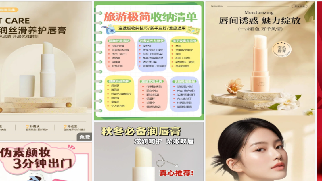 唇膏商品宣传图