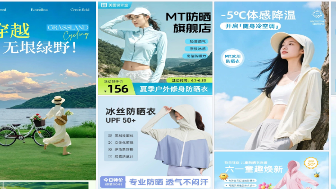 防晒衣品牌主视觉