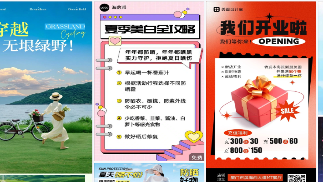 防晒衣海报工具