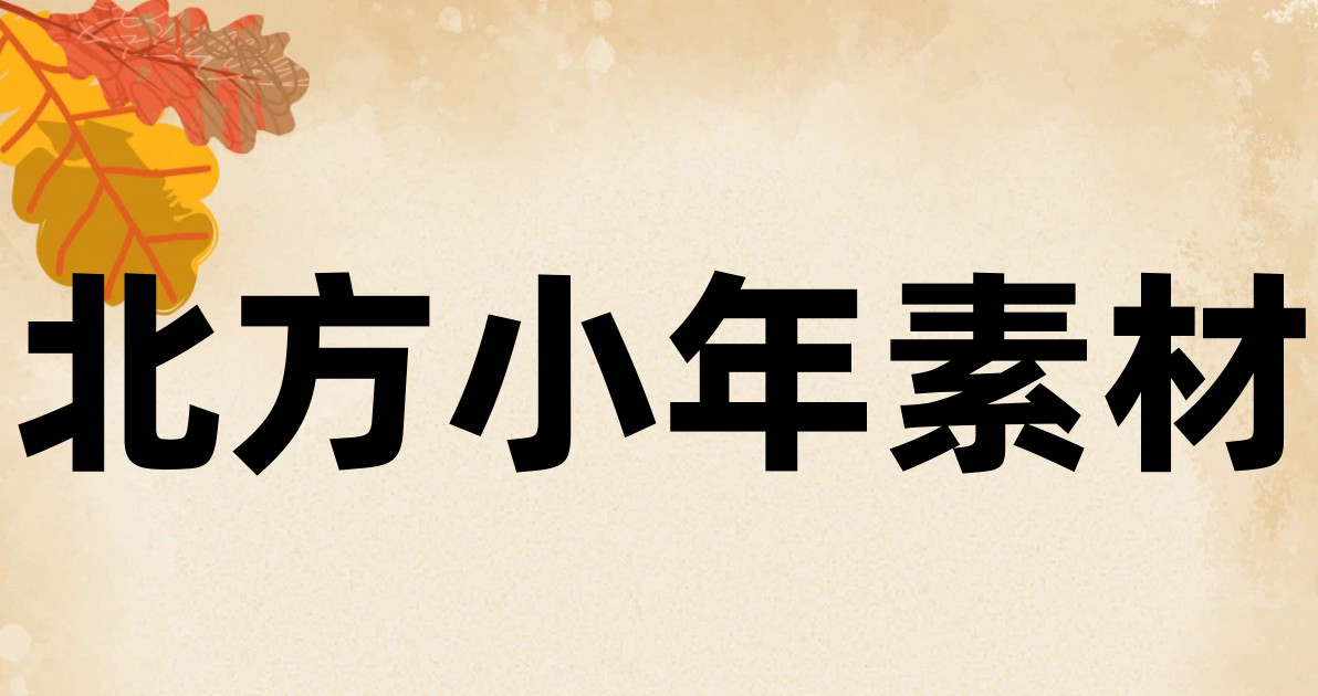 北方小年素材
