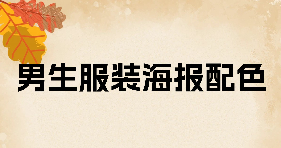 男生服装海报配色