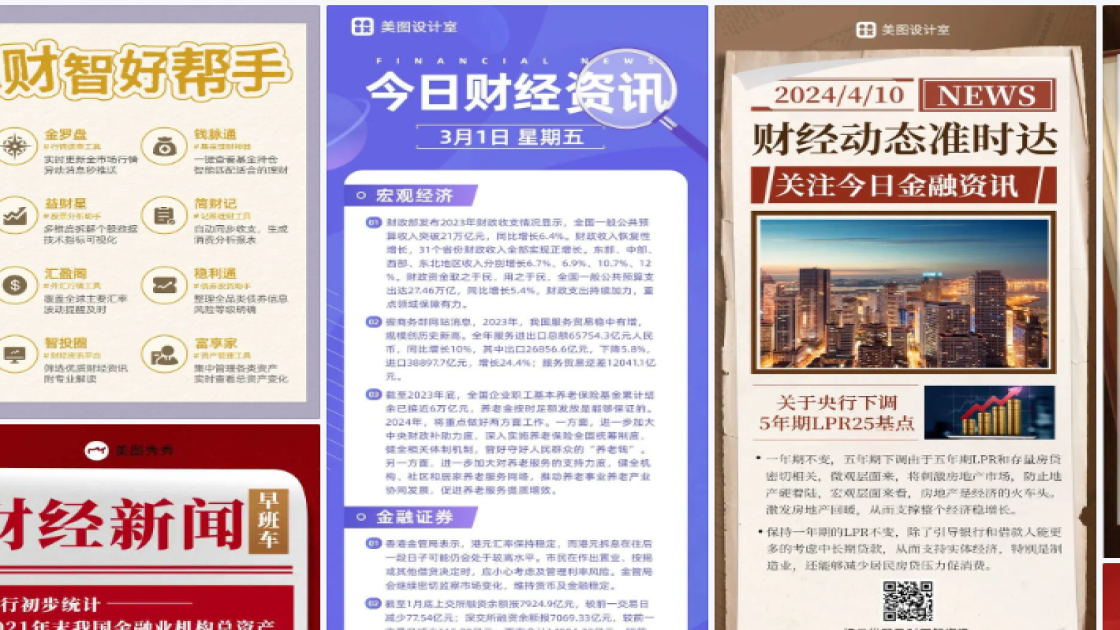 财经海报视觉升级