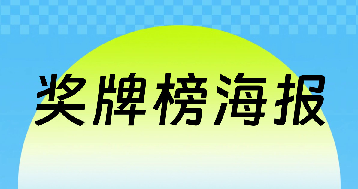 奖牌榜海报