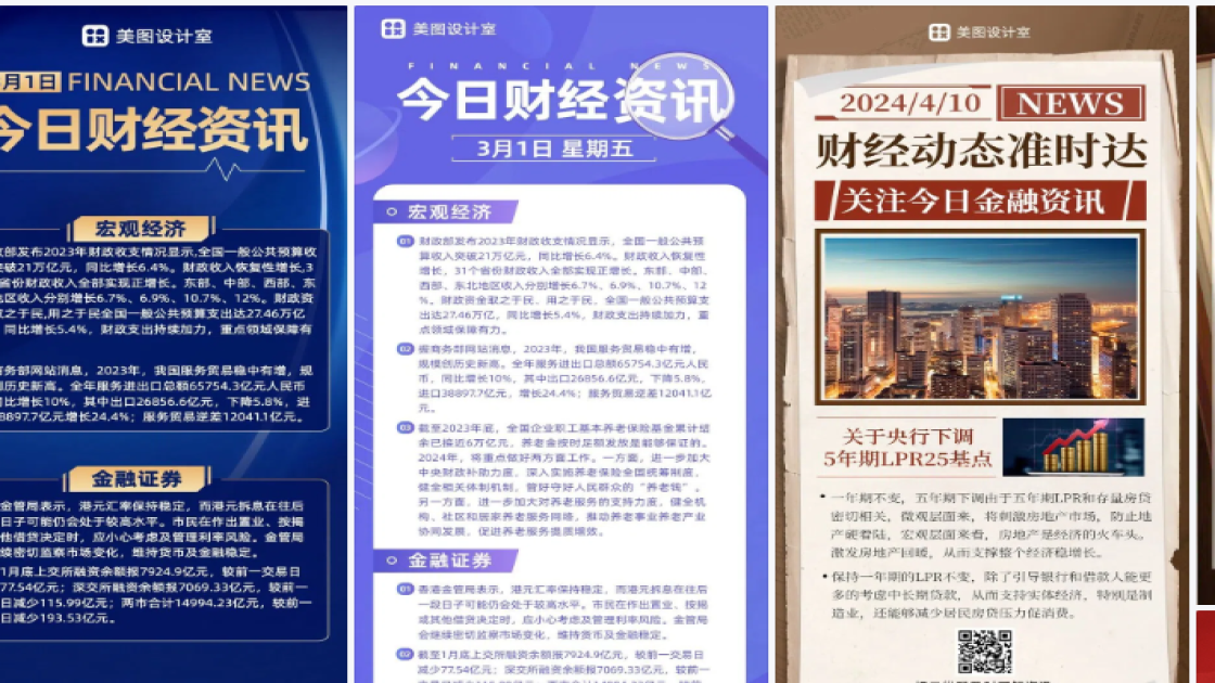 财经海报创意风格