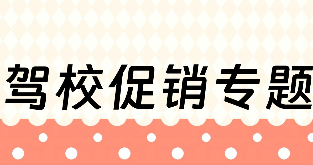 驾校促销专题