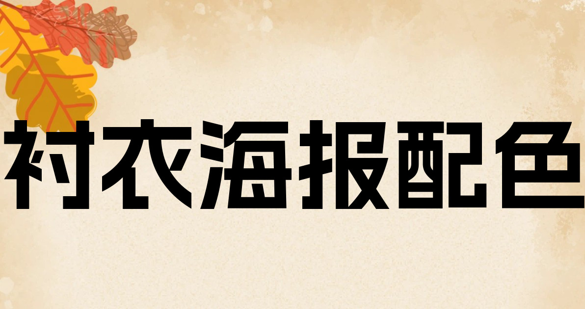 衬衣海报配色
