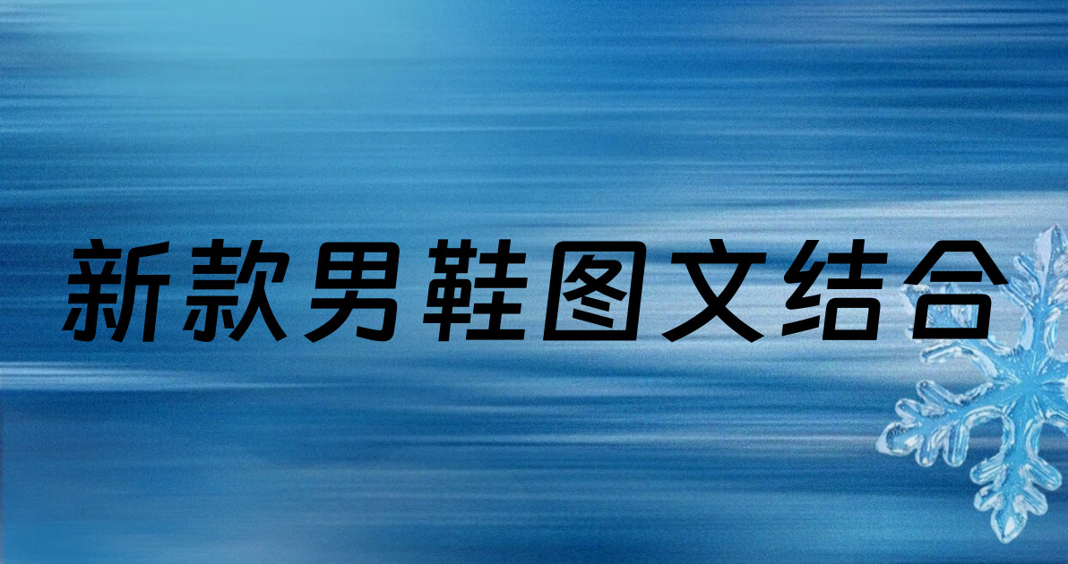 新款男鞋图文结合
