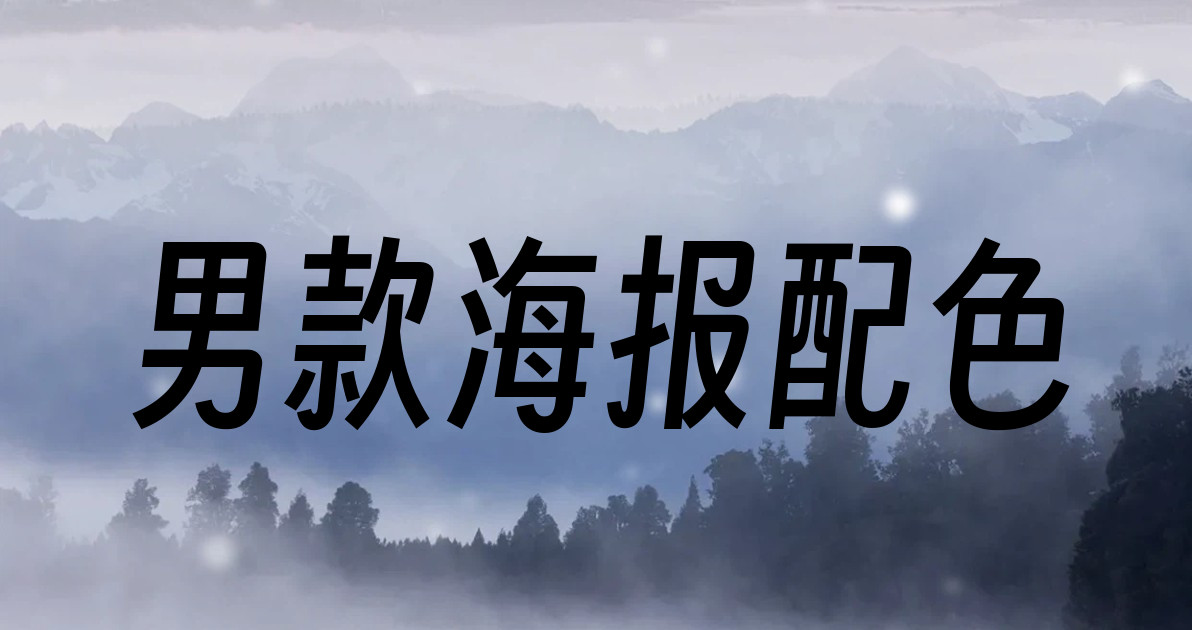 男款海报配色