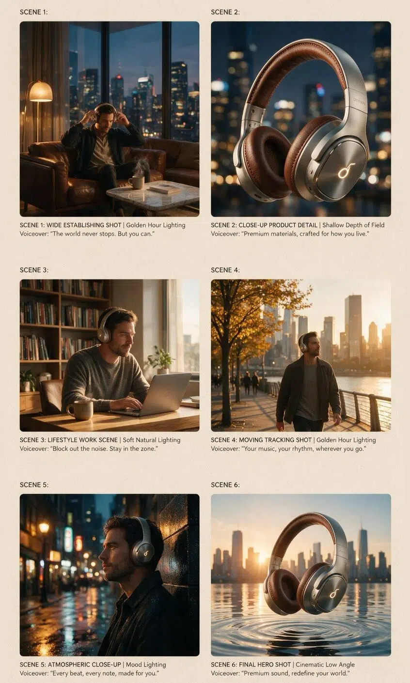 Product Commercial Storyboard