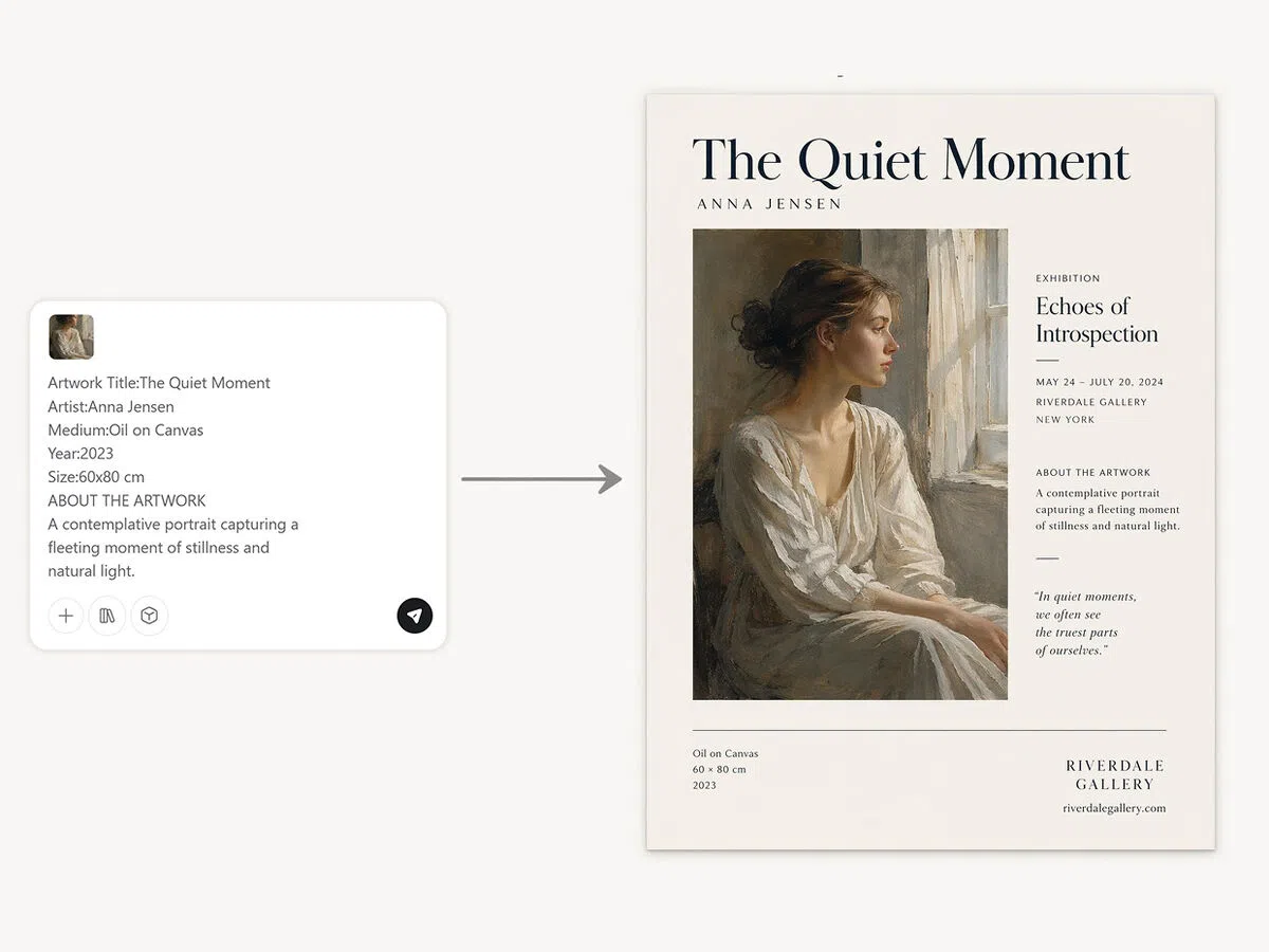 AI Generates Layouts Around the Artwork