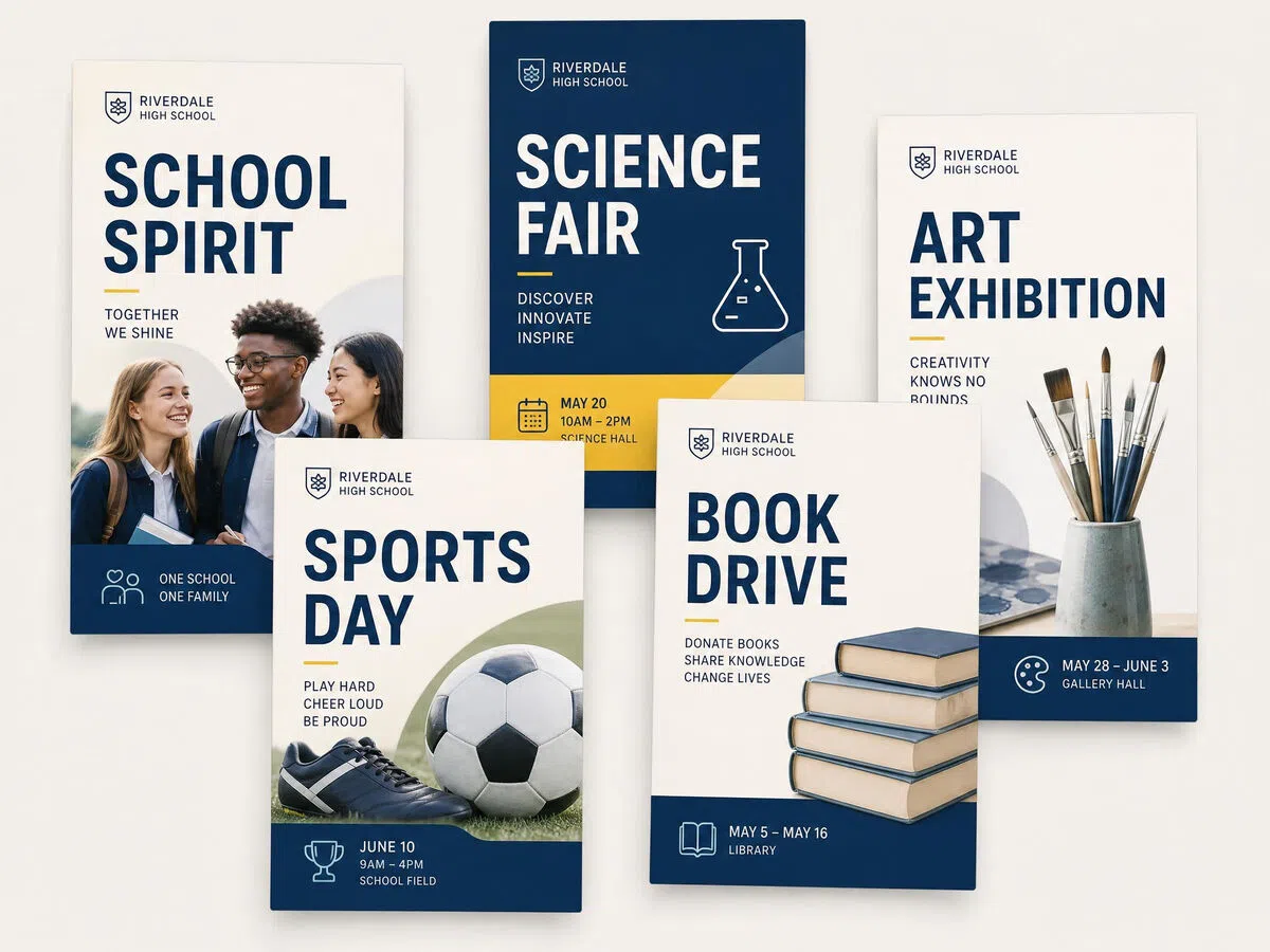 AI Keeps a Consistent Look Across All School Posters