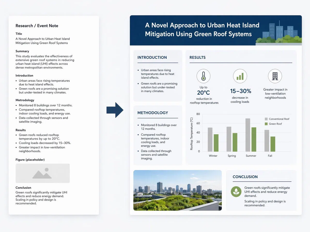 AI Maps Long Details into Poster Sections