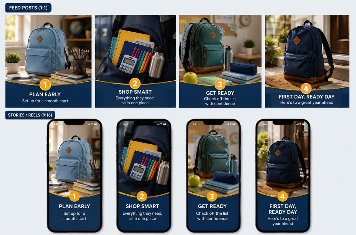 back to school social media post