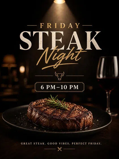 steak sale poster