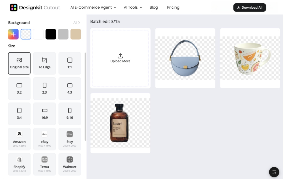 designkit removes background in batch