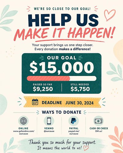 AI Generated fundraising poster