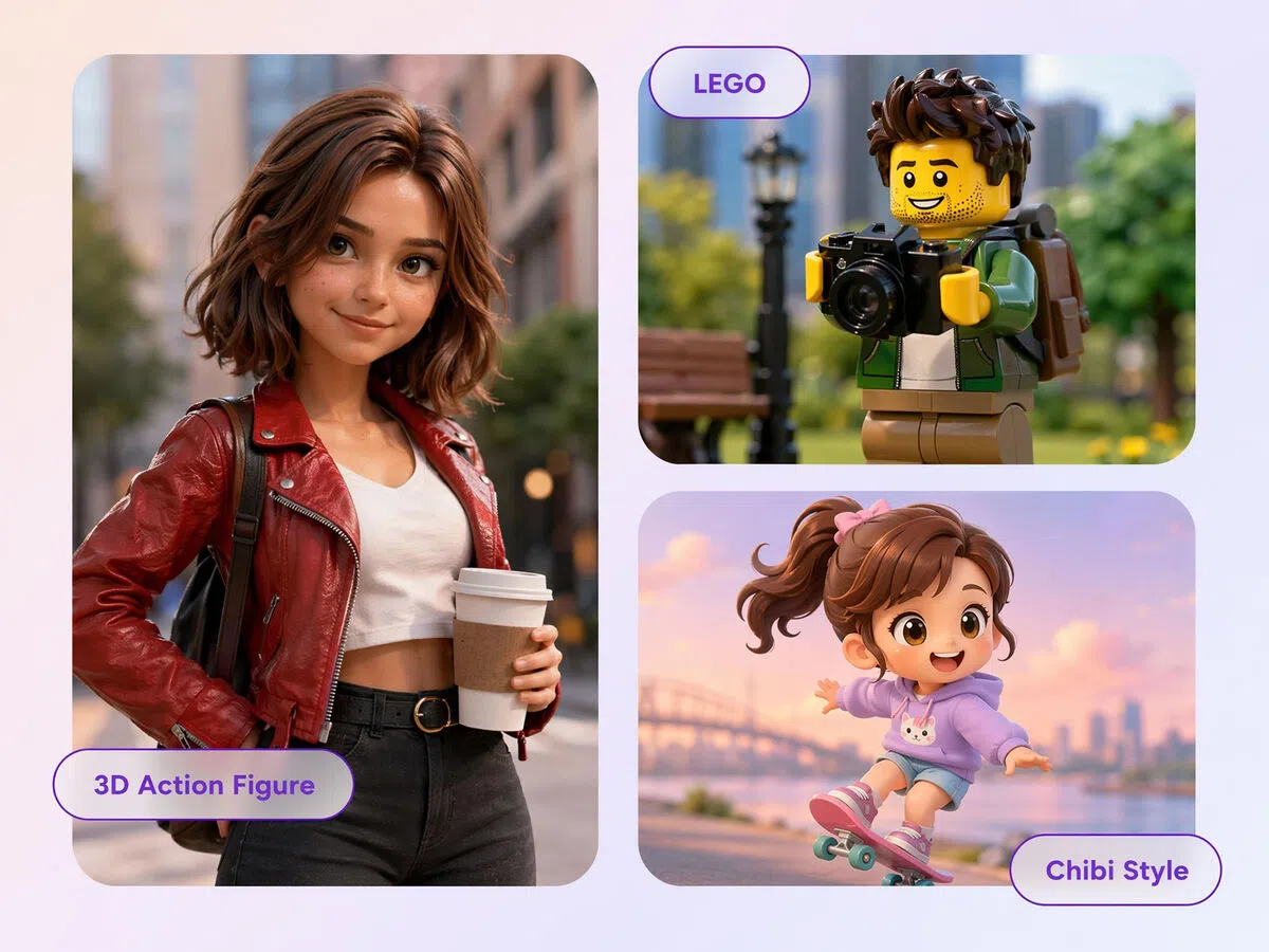 Try Action Figure, LEGO, or Chibi Styles