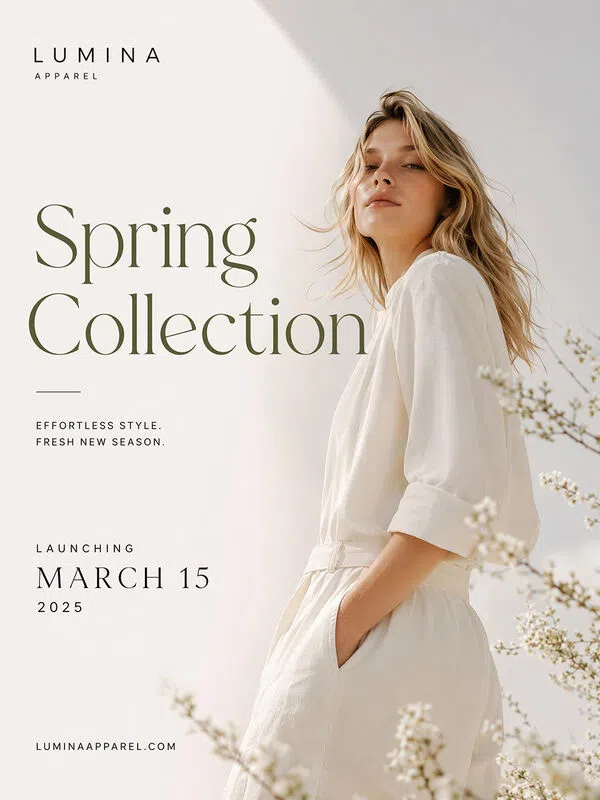 AI Generated clothing launch posters