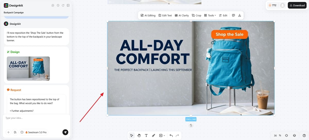 resize the image ratio or message