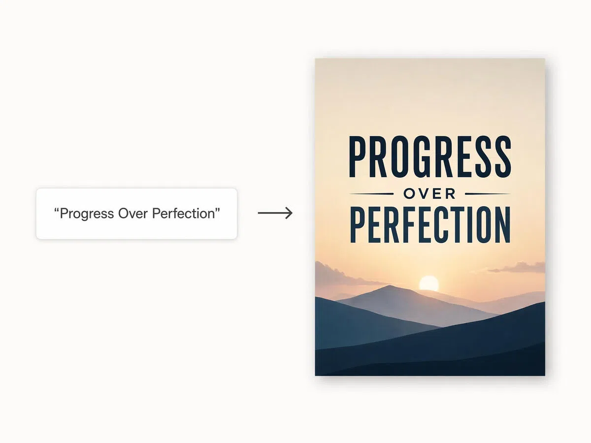 AI Turns a Quote Into a Finished Poster