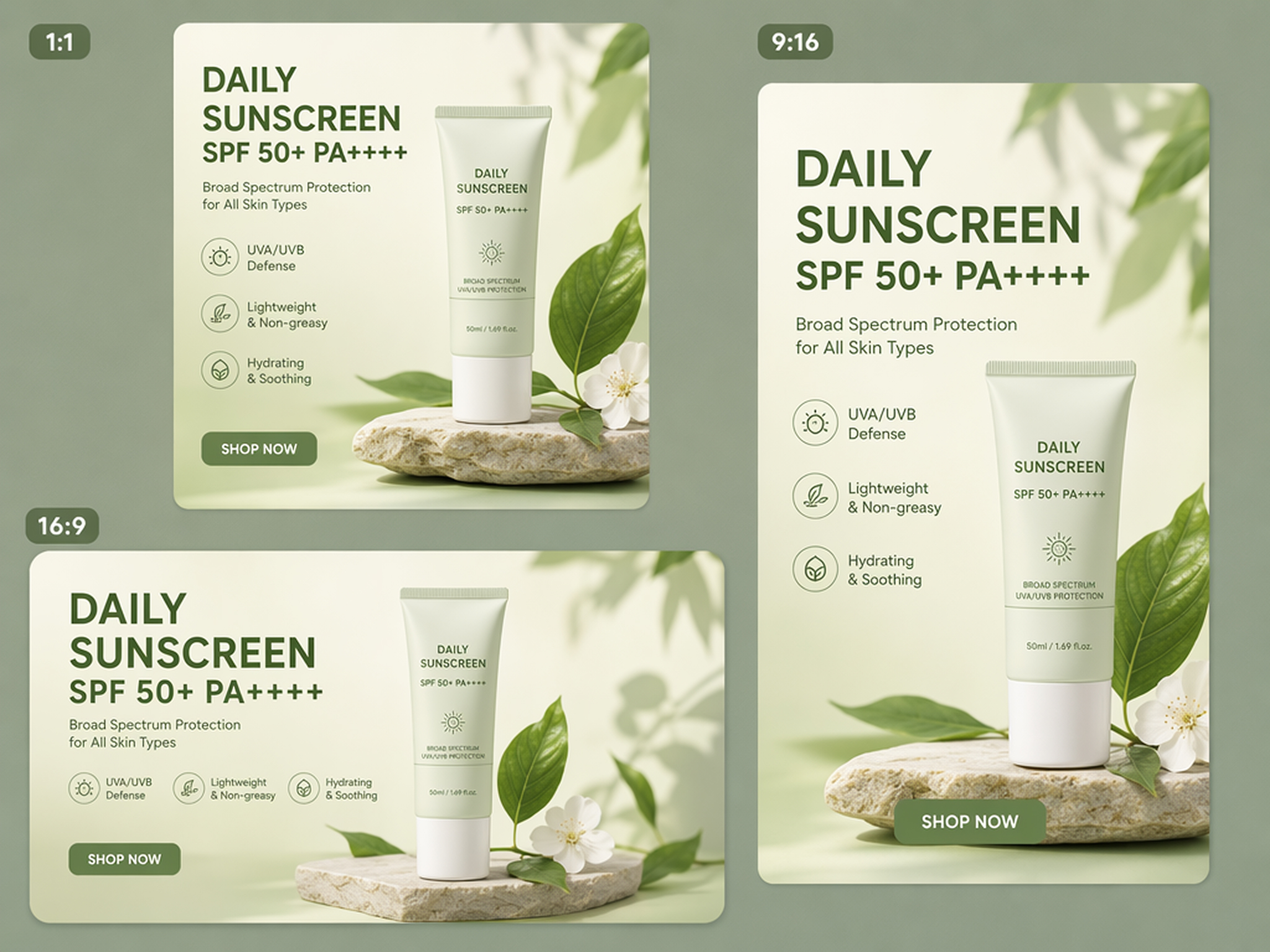 Preset Sizes for Social, Ads, and Print