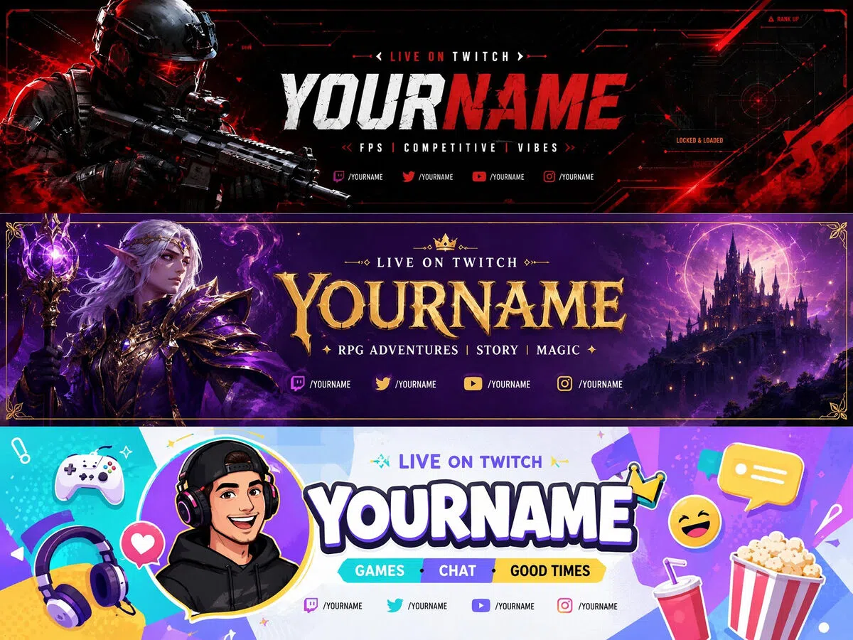 Generate Banners for FPS, RPG, Variety, and More