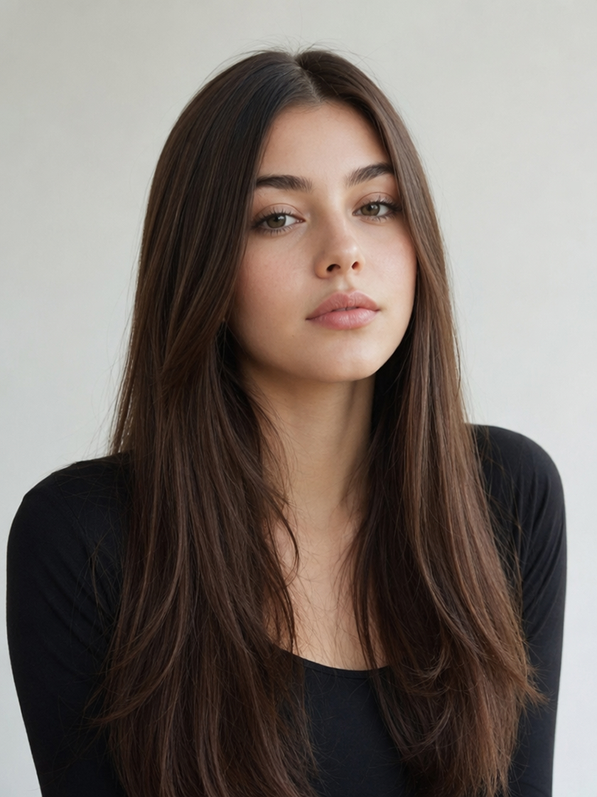 AI medium and long hairstyle previews on portraits