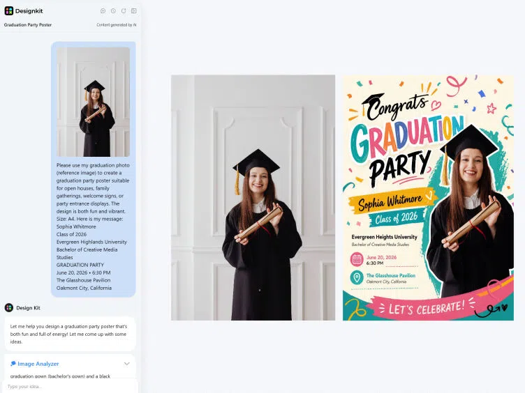 how to create a graduation poster